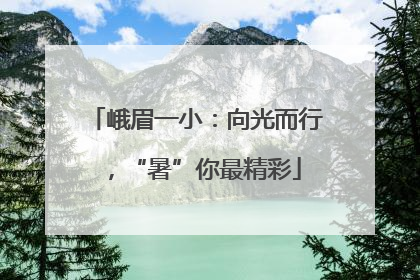 峨眉一小：向光而行，“暑”你最精彩